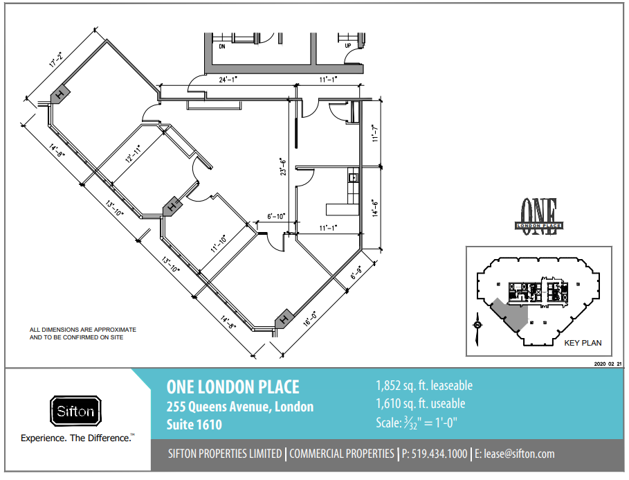 255 Queens Ave, London, ON en alquiler Plano de la planta- Imagen 1 de 1