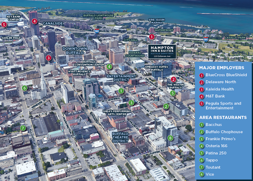 114 W Chippewa St, Buffalo, NY en alquiler - Vista aérea - Imagen 2 de 4