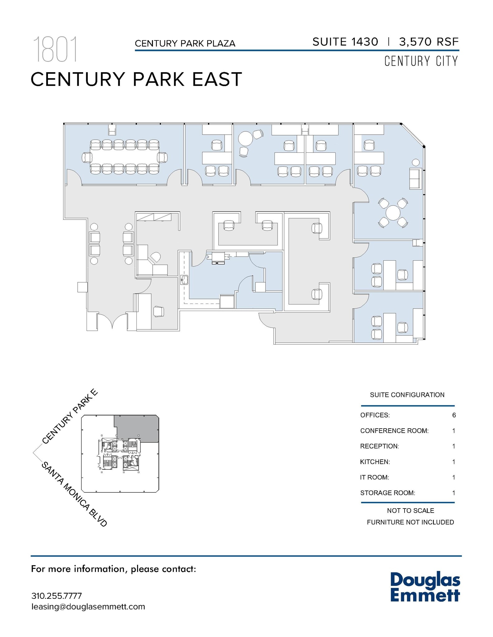 1801 Century Park E, Los Angeles, CA en alquiler Plano de la planta- Imagen 1 de 1