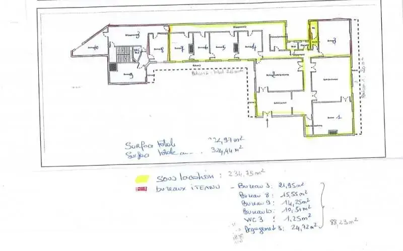 164 Rue Du Faubourg Saint-Honoré, Paris en alquiler Plano de la planta- Imagen 1 de 1