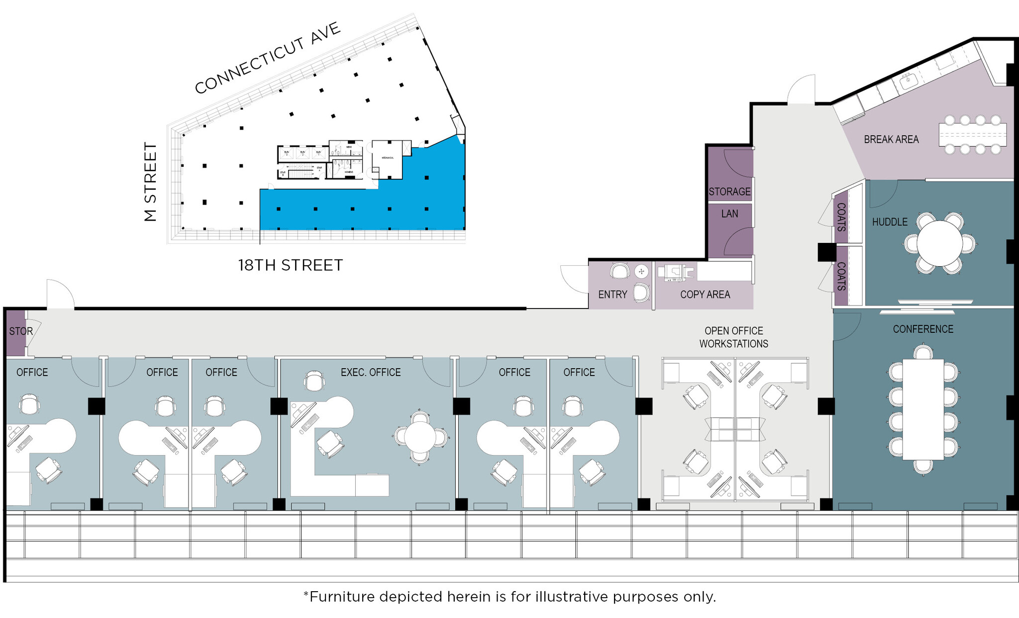 1150 Connecticut Ave NW, Washington, DC en alquiler Plano de la planta- Imagen 1 de 1