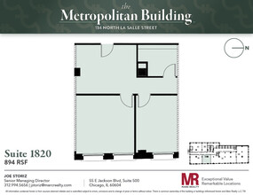 134 N LaSalle St, Chicago, IL en alquiler Plano de la planta- Imagen 1 de 1