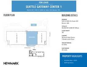 1201 S 140th St, Burien, WA en alquiler Plano de la planta- Imagen 1 de 1