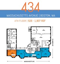 434-440 Massachusetts Ave, Boston, MA en alquiler Plano de la planta- Imagen 1 de 1