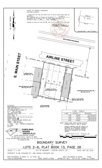 6 Airline St, Belmont, NC en alquiler - Plano del sitio - Imagen 1 de 18