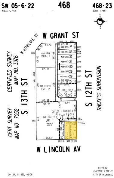 1200-1208 W Lincoln Ave, Milwaukee, WI en venta - Plano de solar - Imagen 2 de 8