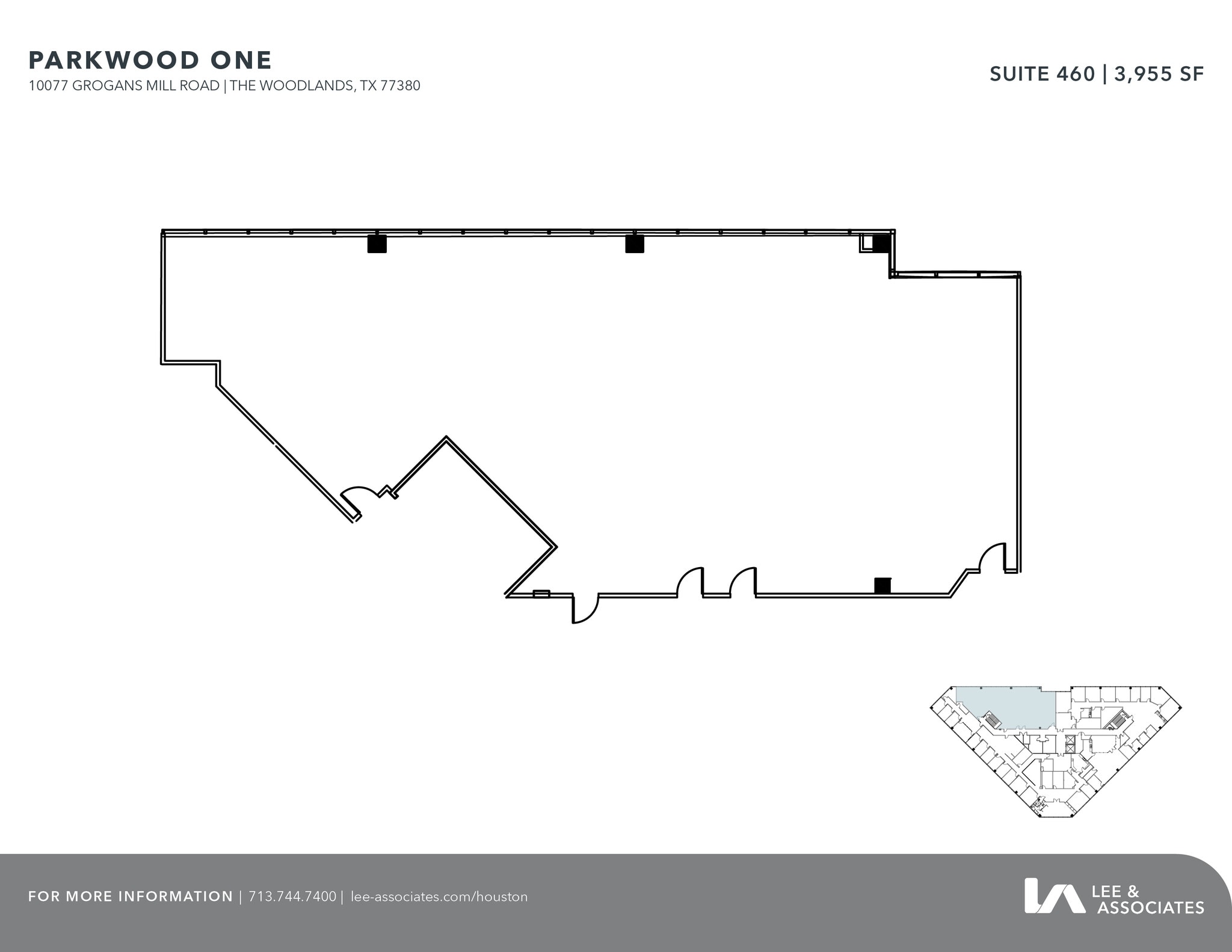 10077 Grogans Mill Rd, The Woodlands, TX en alquiler Plano de la planta- Imagen 1 de 3