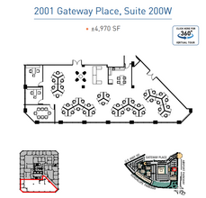 2001 Gateway Pl, San Jose, CA en alquiler Plano de la planta- Imagen 1 de 1