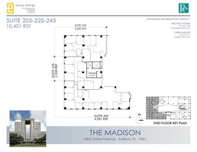 15851 Dallas Pkwy, Addison, TX en alquiler Plano de la planta- Imagen 2 de 2