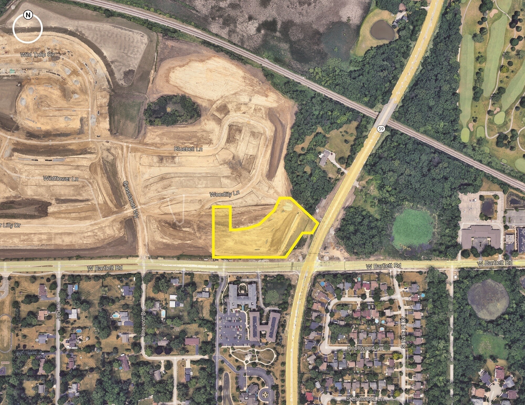 NWC Of Route 59 & West Bartlett Rd, Bartlett, IL en venta Vista aérea- Imagen 1 de 4