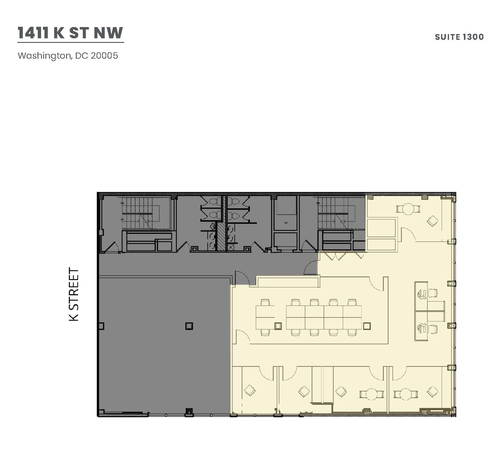 1411 K St NW, Washington, DC en alquiler Plano de la planta- Imagen 1 de 1