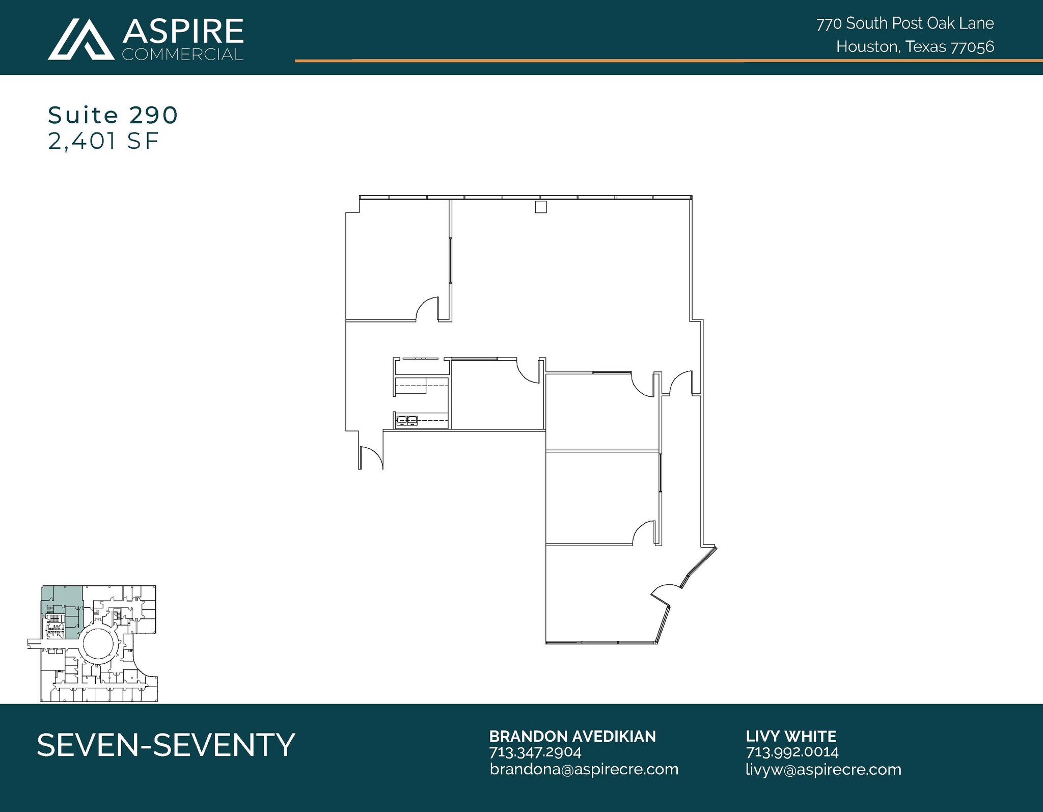 770 S Post Oak Ln, Houston, TX en alquiler Plano de la planta- Imagen 1 de 1