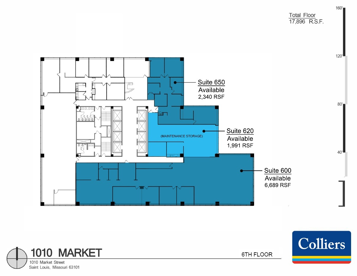 1010 Market St, Saint Louis, MO en alquiler Plano de la planta- Imagen 1 de 1