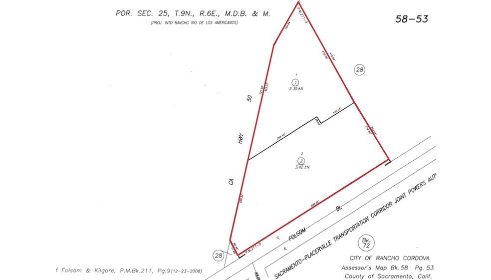 11019 Folsom Blvd, Rancho Cordova, CA en venta - Plano de solar - Imagen 3 de 4