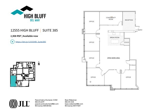 12555 High Bluff Dr, San Diego, CA en alquiler Plano de la planta- Imagen 1 de 1