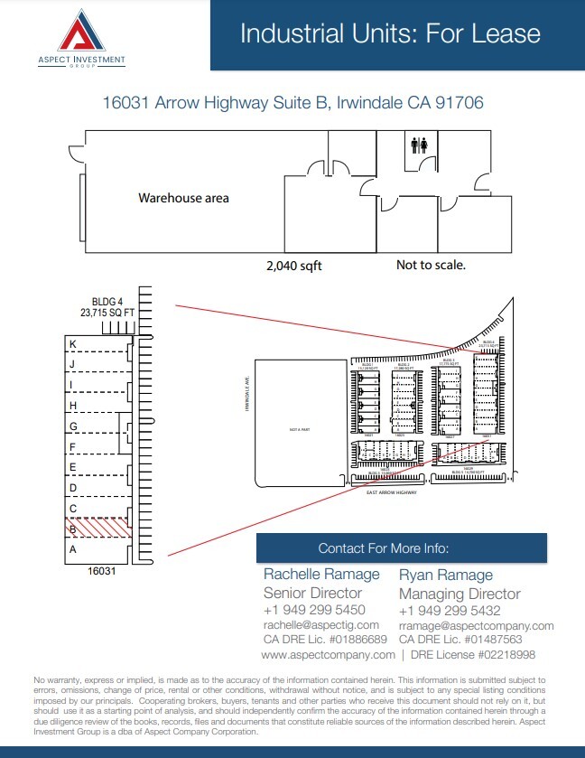 16021 Arrow Hwy, Irwindale, CA en alquiler Plano de la planta- Imagen 1 de 1