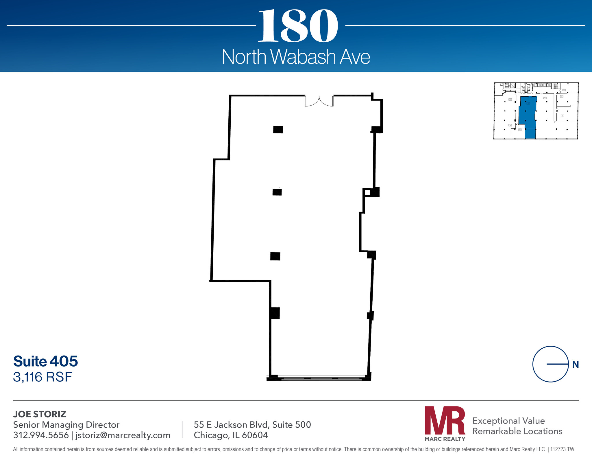 180 N Wabash Ave, Chicago, IL en alquiler Plano de la planta- Imagen 1 de 6