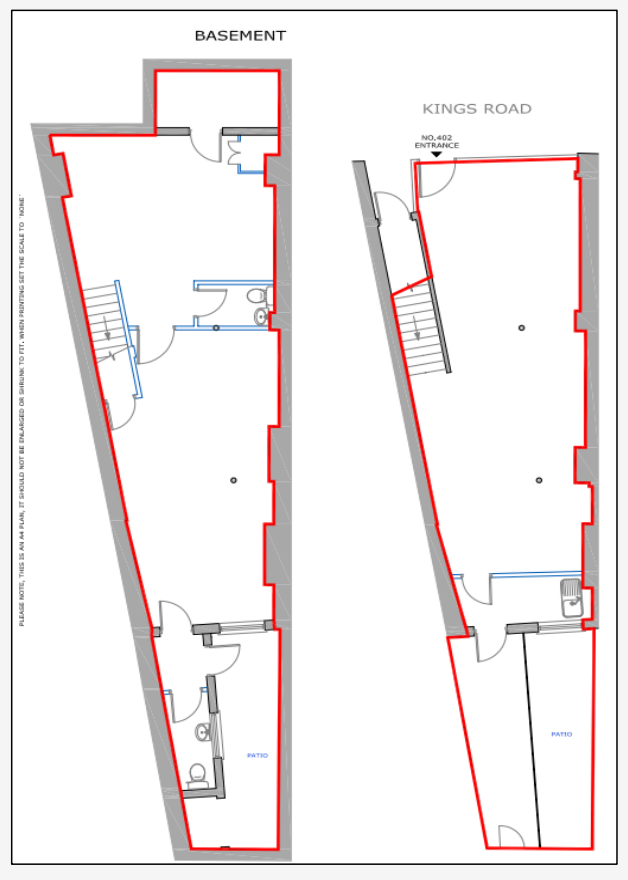 402 Kings Rd, London en alquiler Plano de la planta- Imagen 1 de 1