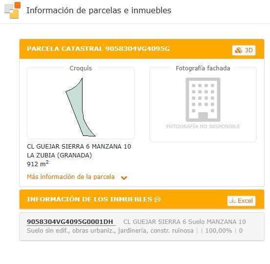 Terreno en La Zubia, Granada en venta - Plano del sitio - Imagen 2 de 4