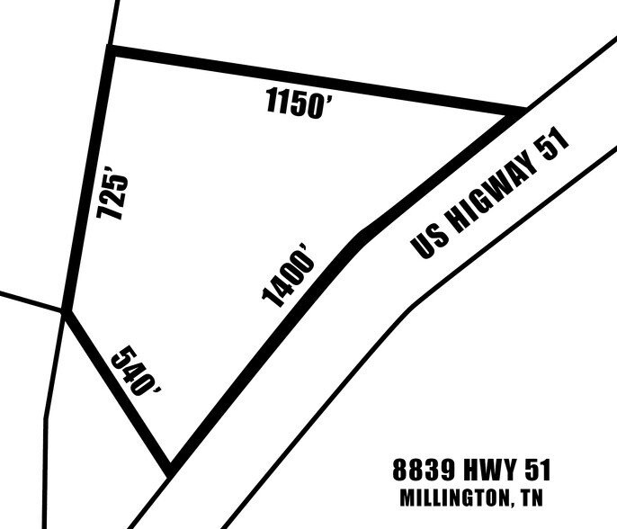 8839 US Highway 51 N, Millington, TN en venta - Plano de solar - Imagen 2 de 4