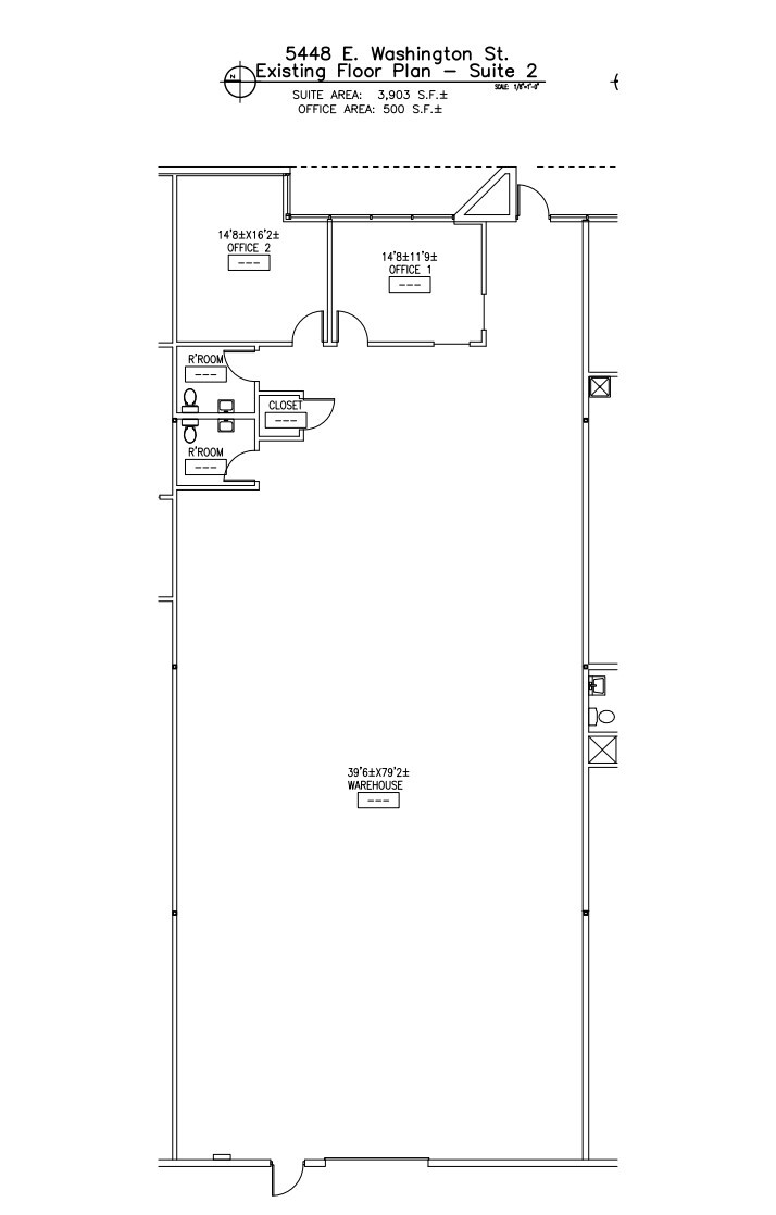 5444 E Washington St, Phoenix, AZ en alquiler Plano de la planta- Imagen 1 de 8