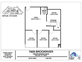 7929 Brookriver Dr, Dallas, TX en alquiler Plano de la planta- Imagen 1 de 1