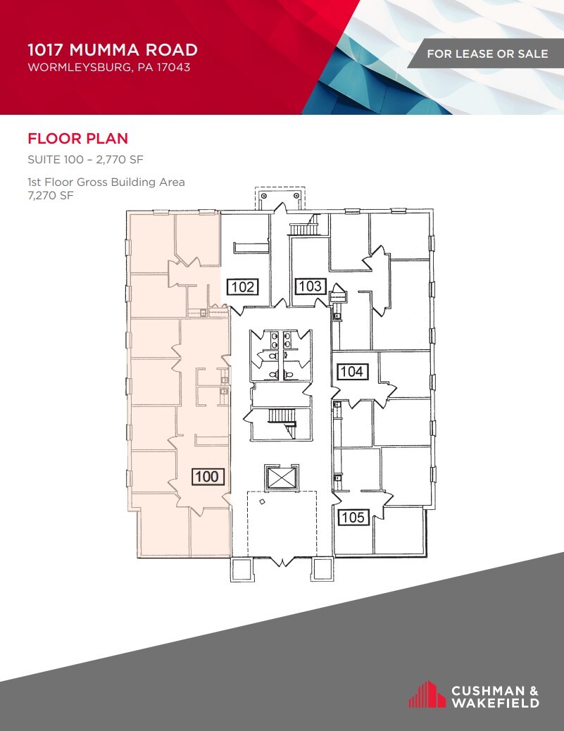 1017 Mumma Rd, Lemoyne, PA en venta Plano de la planta- Imagen 1 de 1