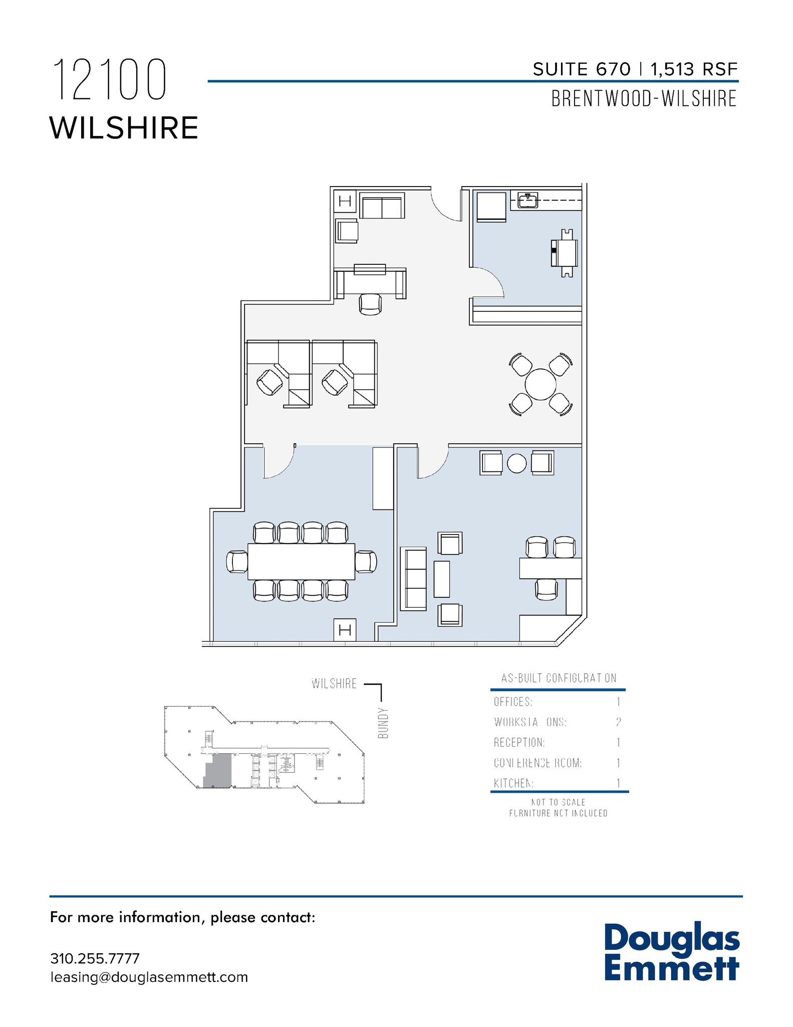 12100 Wilshire Blvd, Los Angeles, CA en alquiler Plano de la planta- Imagen 1 de 1