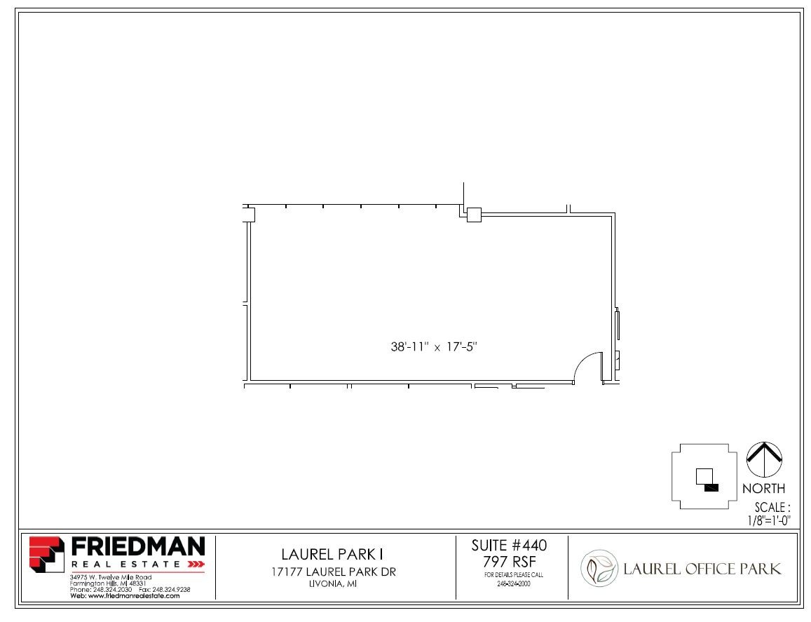 17177 N Laurel Park Dr, Livonia, MI en alquiler Plano de la planta- Imagen 1 de 2