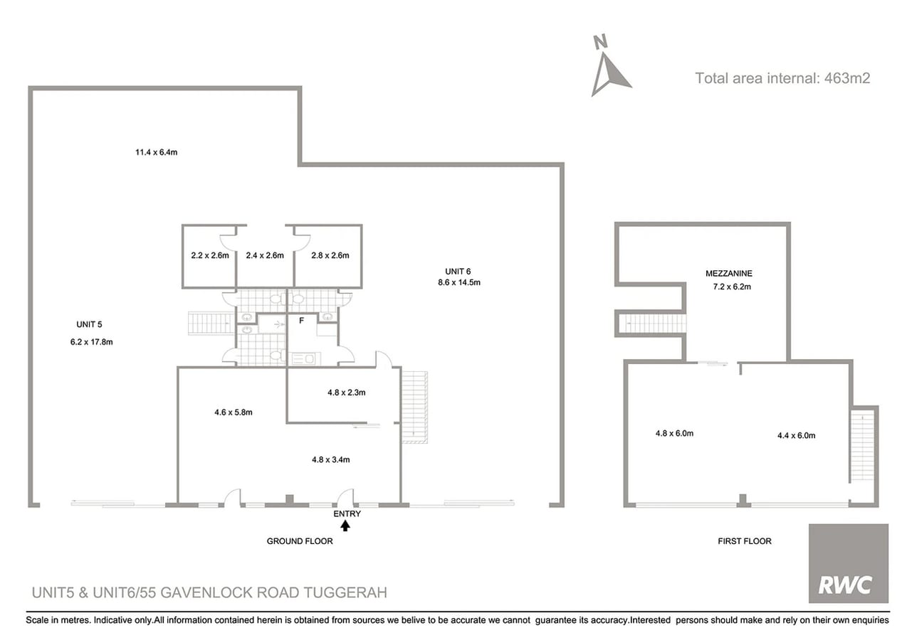 55 Gavenlock Rd, Tuggerah, NSW 2259 - Unidad Unit 5 - - Plano de la planta - Image 1 of 6