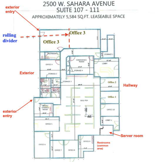 2500 W Sahara Ave, Las Vegas, NV en alquiler - Plano de la planta - Imagen 2 de 7