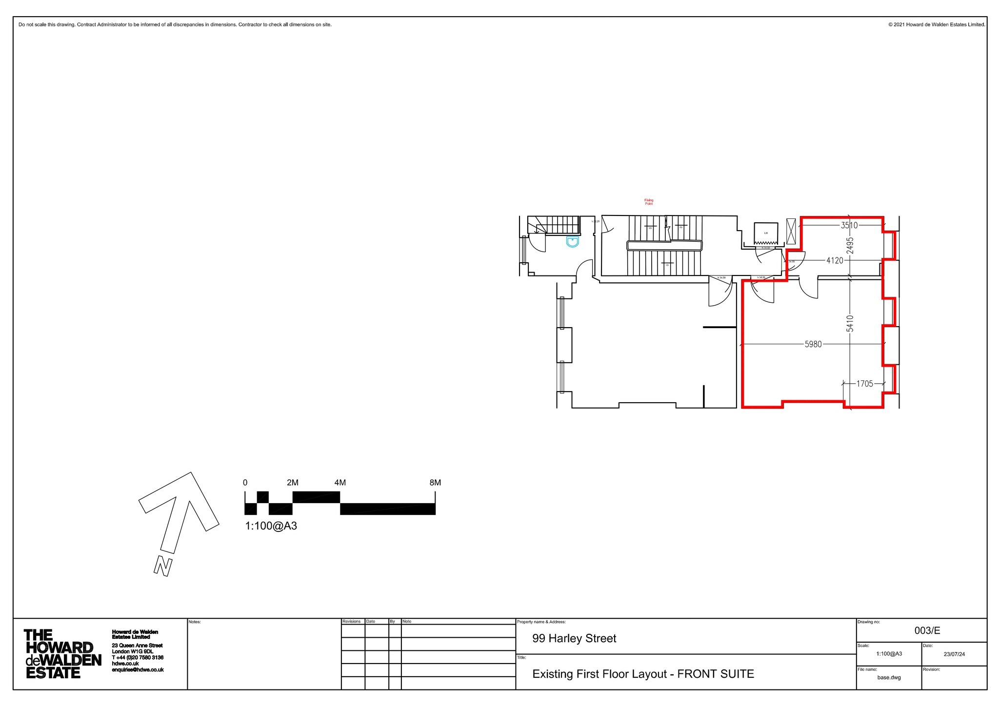 99 Harley St, London en alquiler Plano del sitio- Imagen 1 de 10
