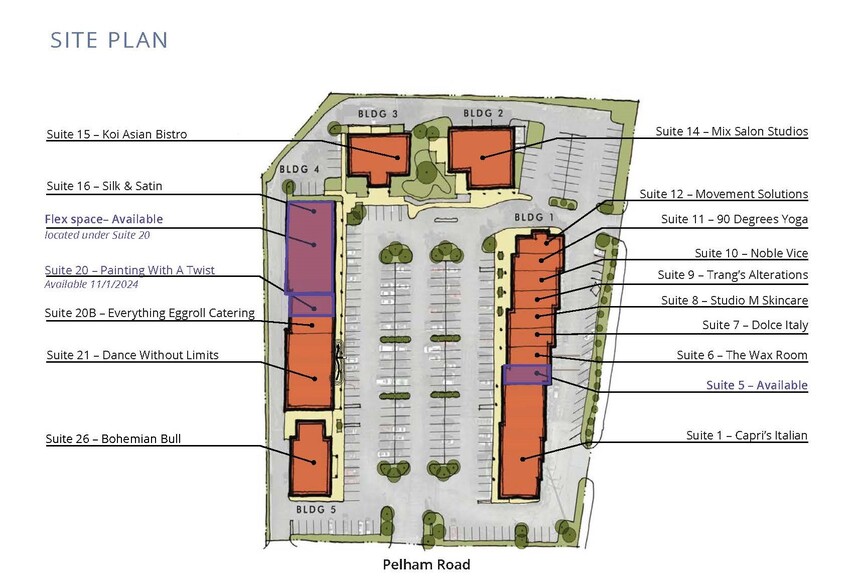 115-1-115-26 Pelham Rd, Greenville, SC en alquiler - Plano del sitio - Imagen 2 de 12