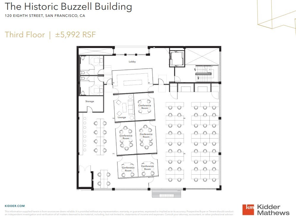 120 8th St, San Francisco, CA en alquiler Plano de la planta- Imagen 1 de 1