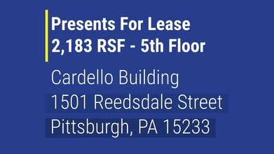 1501 Reedsdale St, Pittsburgh, PA en alquiler - Vídeo de anuncio comercial 