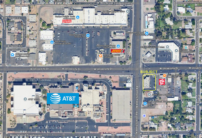 1151 W University Dr, Mesa, AZ en alquiler - Vista aérea - Imagen 3 de 4