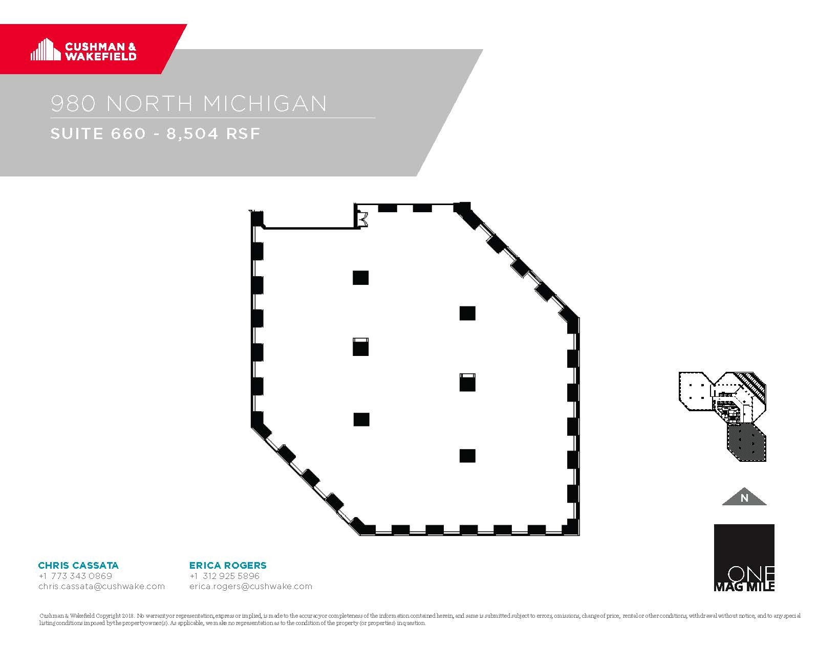 980 N Michigan Ave, Chicago, IL en alquiler Plano de la planta- Imagen 1 de 1