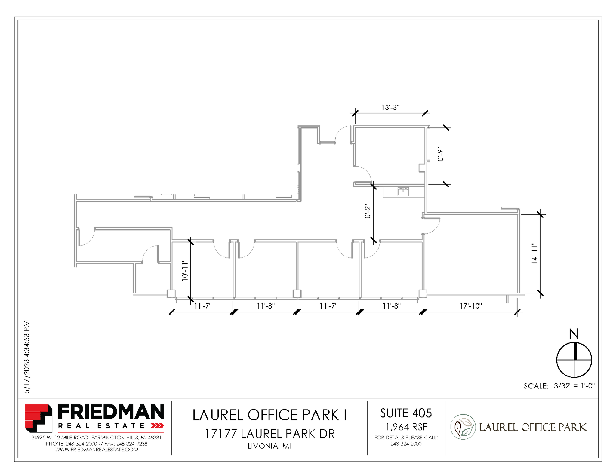 17177 N Laurel Park Dr, Livonia, MI en alquiler Plano de la planta- Imagen 1 de 2