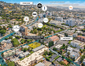 8730-8736 Holloway Dr, West Hollywood, CA - VISTA AÉREA  vista de mapa - Image1