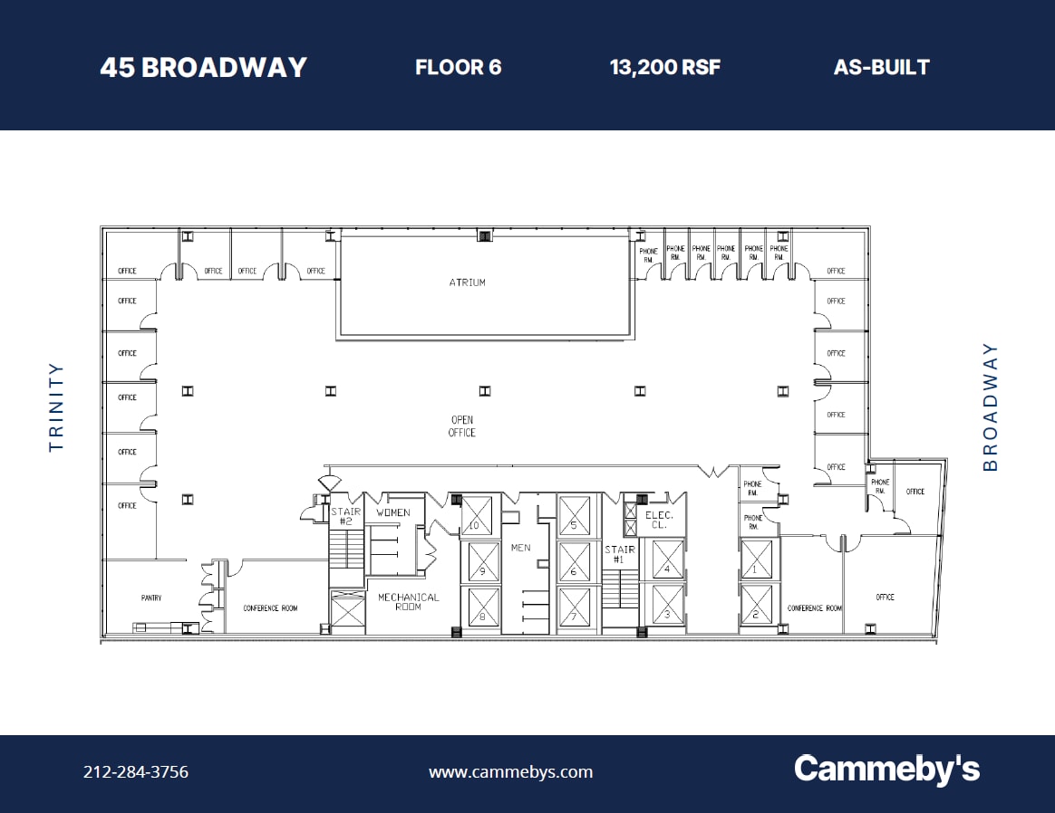 45 Broadway, New York, NY en alquiler Plano de la planta- Imagen 1 de 1