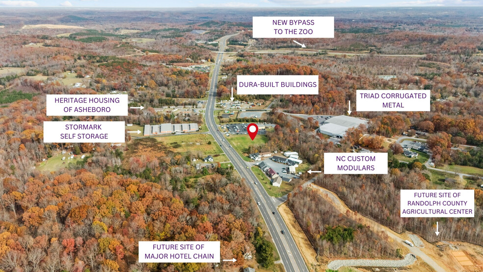 U.S. 64 Hwy, Asheboro, NC en venta - Vista aérea - Imagen 2 de 6