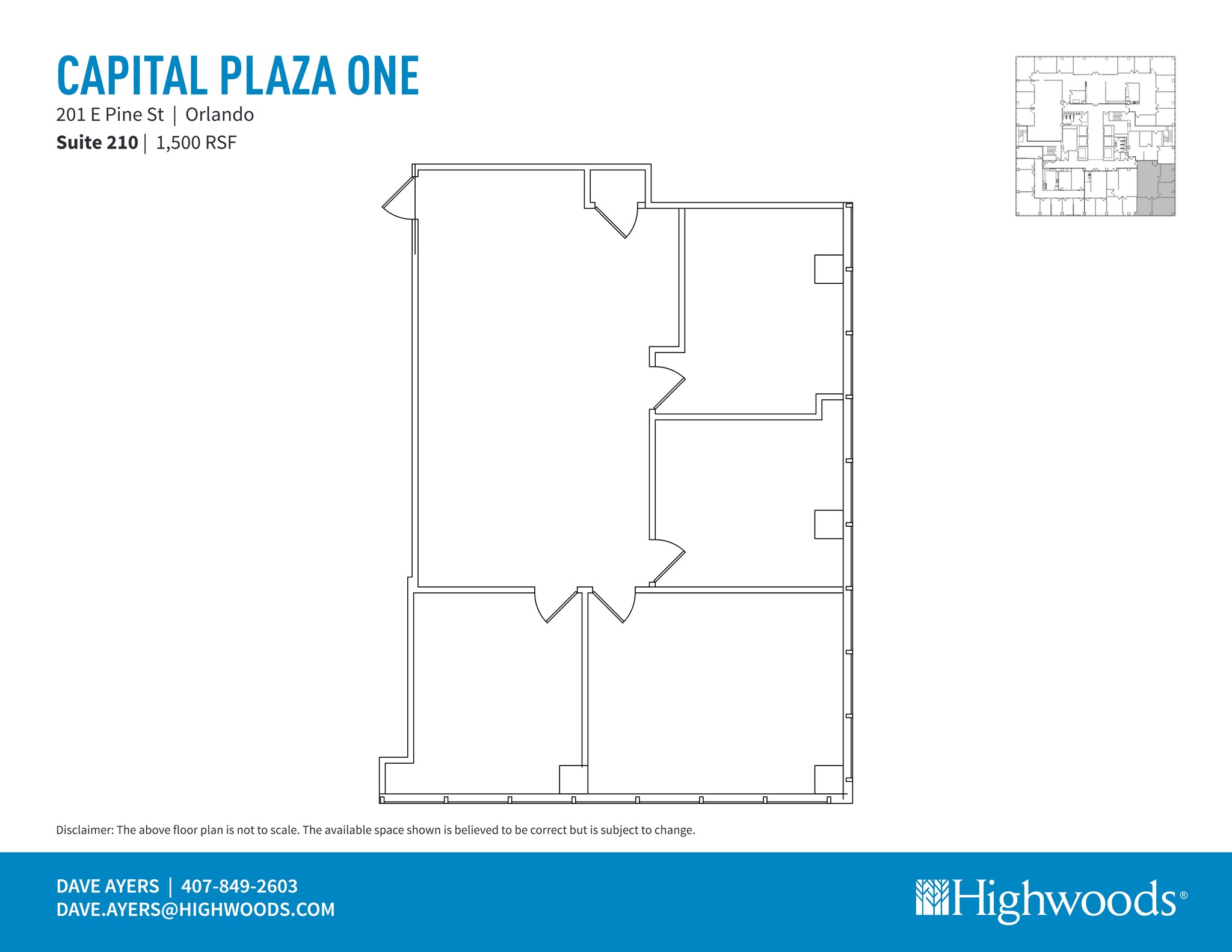 201 E Pine St, Orlando, FL en alquiler Plano del sitio- Imagen 1 de 1