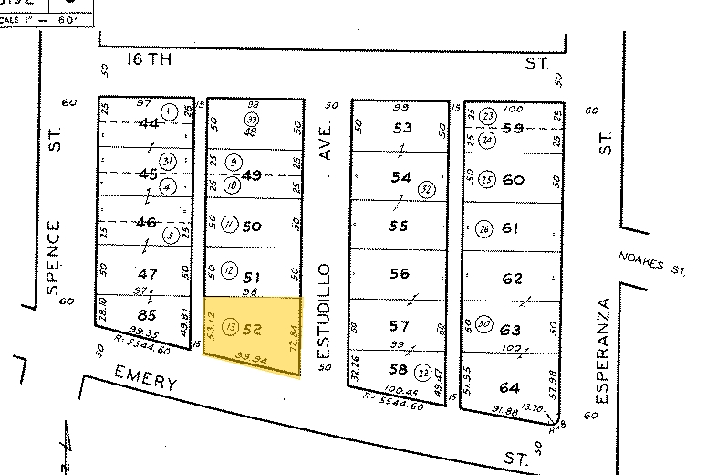 3525 Emery St, Los Angeles, CA en alquiler - Plano de solar - Imagen 3 de 3