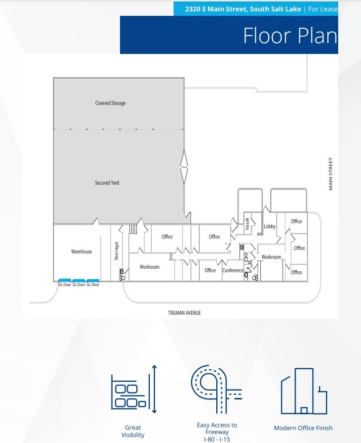 2320 S Main St, Salt Lake City, UT en alquiler Plano de la planta- Imagen 1 de 1