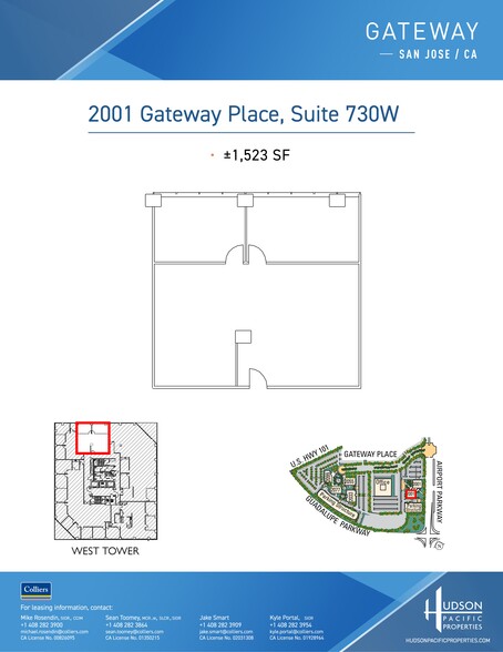 2001 Gateway Pl, San Jose, CA en alquiler - Plano del sitio - Imagen 2 de 2