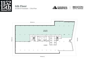 1152 15th St NW, Washington, DC en alquiler Plano de la planta- Imagen 1 de 1