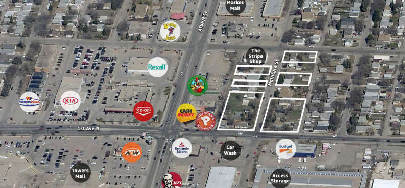 400-479 Block Mcintyre St, Regina, SK en venta - Vista aérea - Imagen 2 de 2