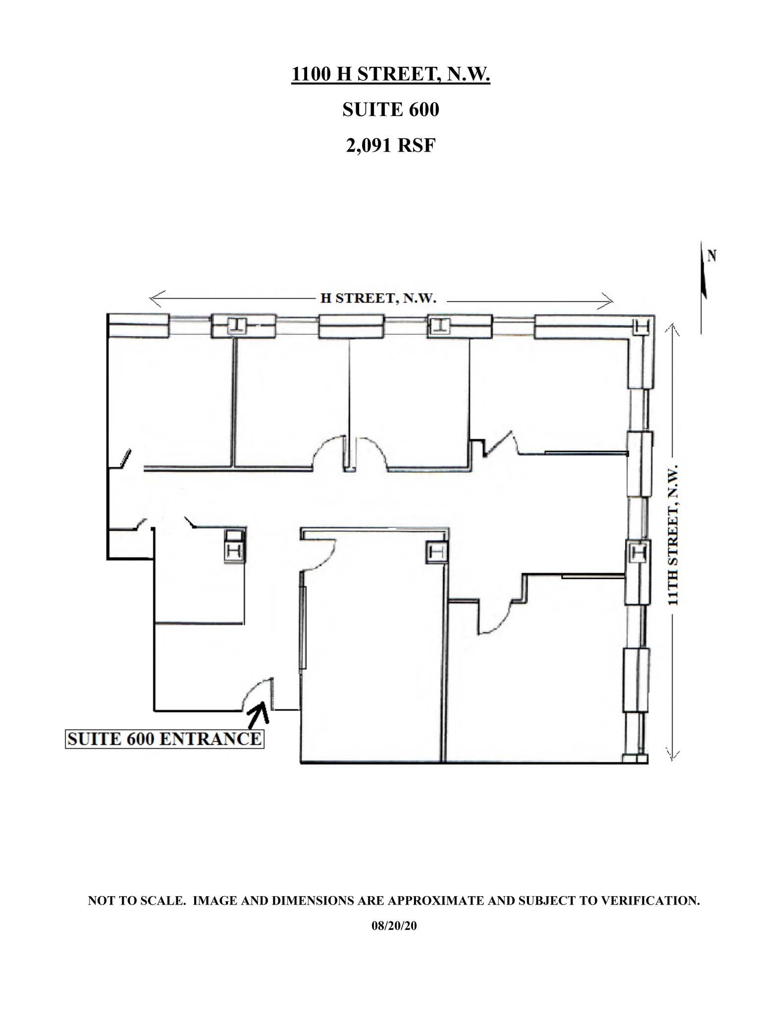 1100 H St NW, Washington, DC en alquiler Plano del sitio- Imagen 1 de 6