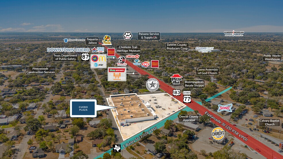 1100-1161 N Esplanade St, Cuero, TX en venta - Foto del edificio - Imagen 2 de 5