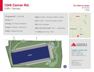 Más detalles para 1245 Carver Rd, Griffin, GA - Terrenos en venta